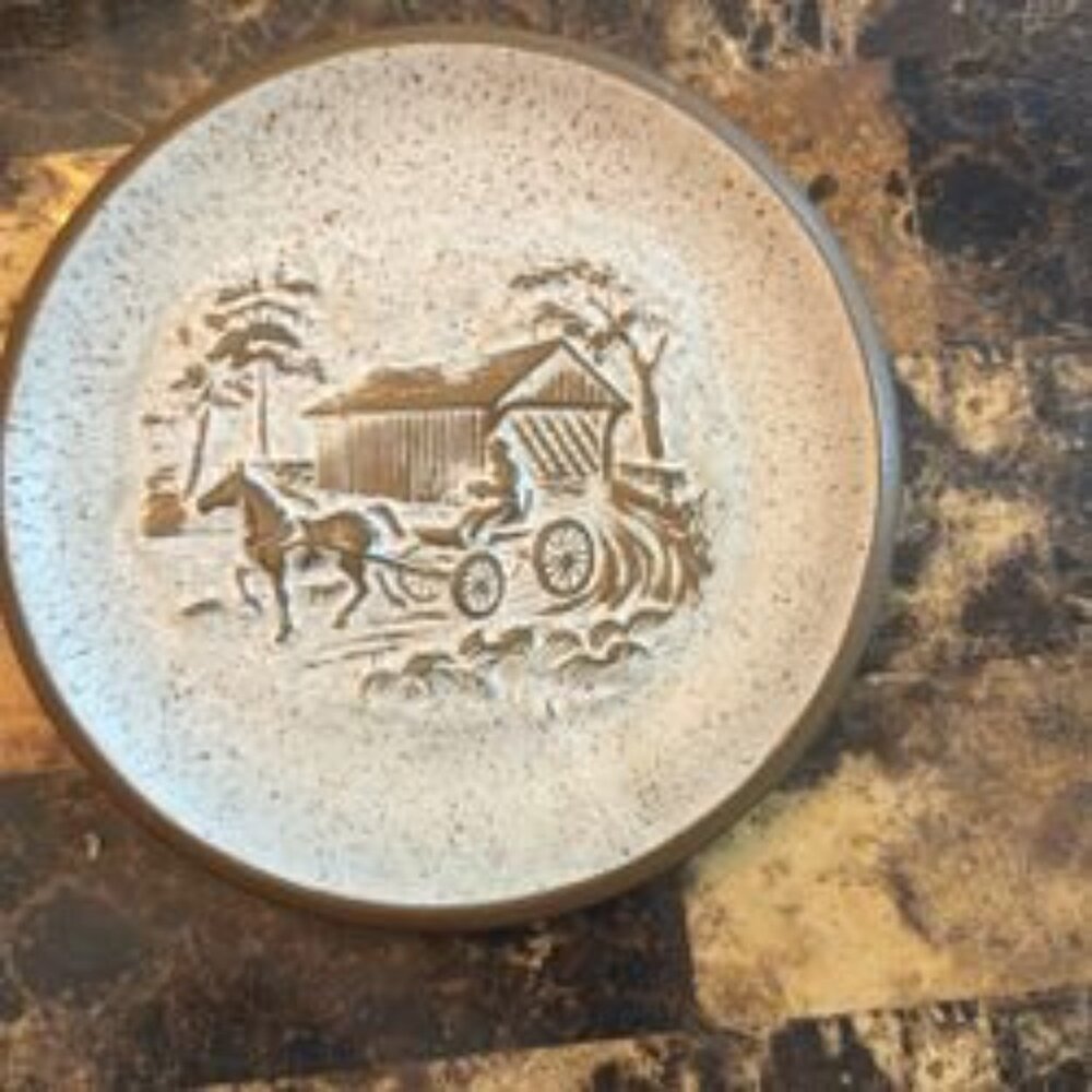 Vintage Goss Pottery Plate Vermont